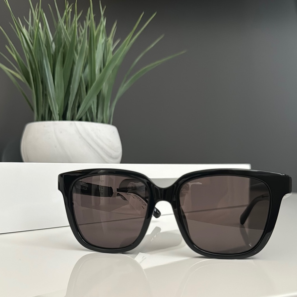 Balenciaga Black Square Sunglasses